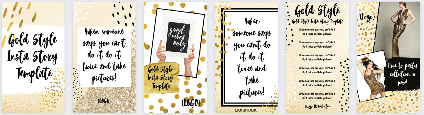 Gold Instagram Story Template
