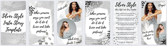 Silver Instagram Story Templates