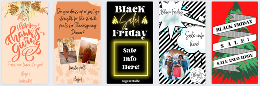 Thanksgiving/Black Friday Instagram Story Templates